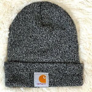 Carhartt Marled Knit Beanie Hat | Black & White | One Size